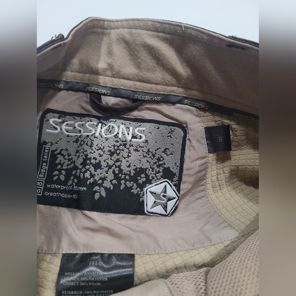 SESSIONS womens Brown Snow Pants Sz.S - Picture 3 of 8